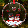 Grandma, Your Love Has Shaped Me In Lasting Ways - Family Personalized Custom Circle Glass Ornament - New Arrival, Christmas Gift For Grandma, Grandpa AMZ