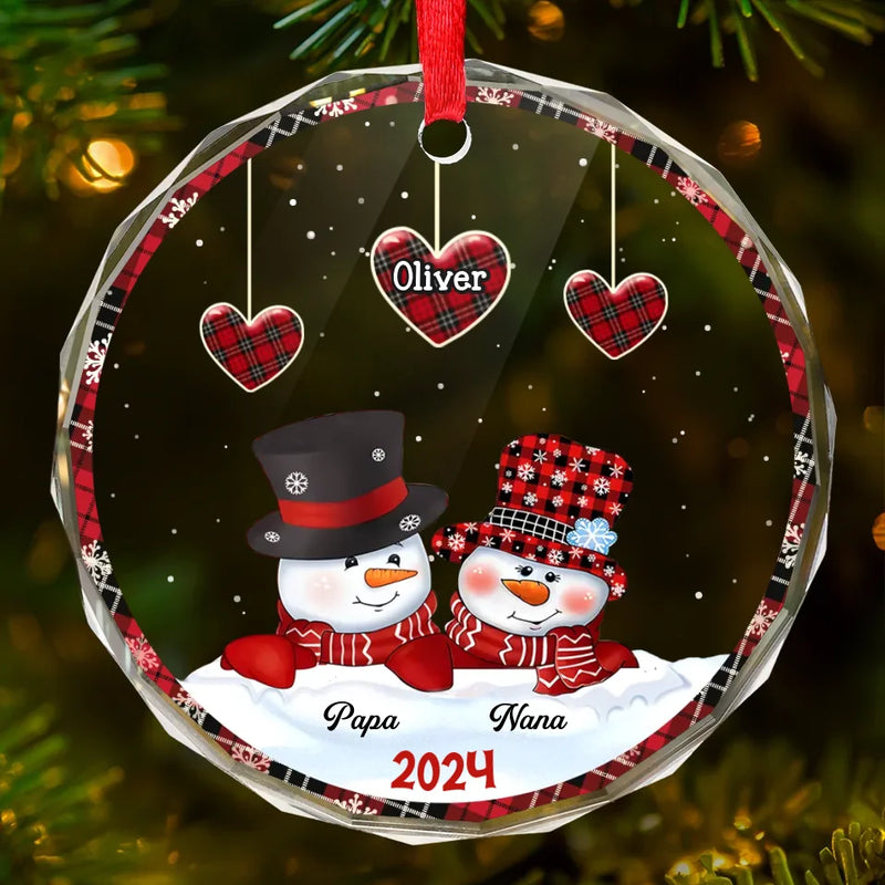 Grandma, Your Love Has Shaped Me In Lasting Ways - Family Personalized Custom Circle Glass Ornament - New Arrival, Christmas Gift For Grandma, Grandpa AMZ