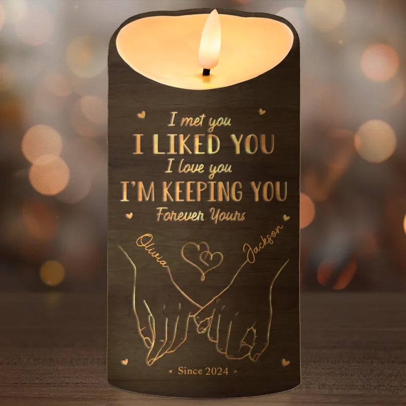 Custom Name Romantic Couple Gifts - Personalized LED Candle