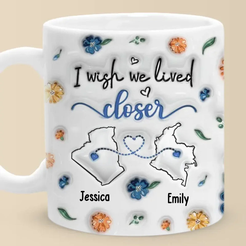 I Found A Sister By Heart - Bestie Personalized Custom 3D Inflated Effect Printed Mug - New Arrival, Gift For Best Friends, BFF, Sisters AMZ