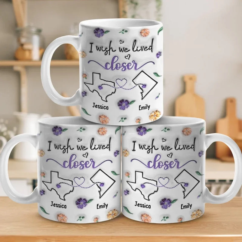I Found A Sister By Heart - Bestie Personalized Custom 3D Inflated Effect Printed Mug - New Arrival, Gift For Best Friends, BFF, Sisters AMZ