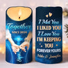 I'm Keeping You Forever Yours - Couple Personalized Custom LED Candle - Christmas Gift For Husband Wife, Anniversary
