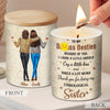 Friends Become Family - Bestie Personalized Custom Smokeless Scented Candle - Christmas Gift For Best Friends, BFF, Sisters