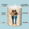 Friends Become Family - Bestie Personalized Custom Smokeless Scented Candle - Christmas Gift For Best Friends, BFF, Sisters