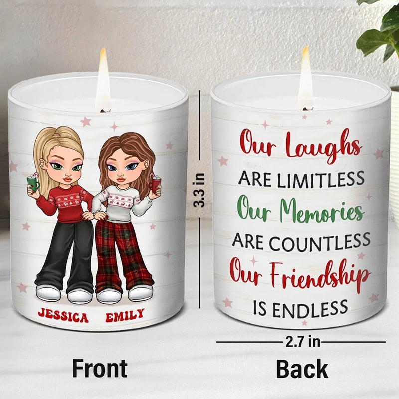 Custom Name Christmas Best Friend Gifts for Women - Personalized Scented Candle