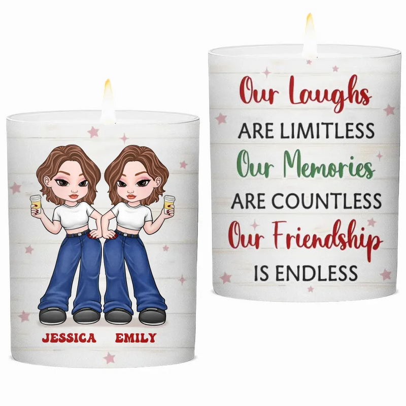 Custom Name Christmas Best Friend Gifts for Women - Personalized Scented Candle