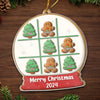 Our Family Is A Circle Of Strength And Love - Family Personalized Custom Ornament - Acrylic Custom Shaped - Christmas Gift For Family Members