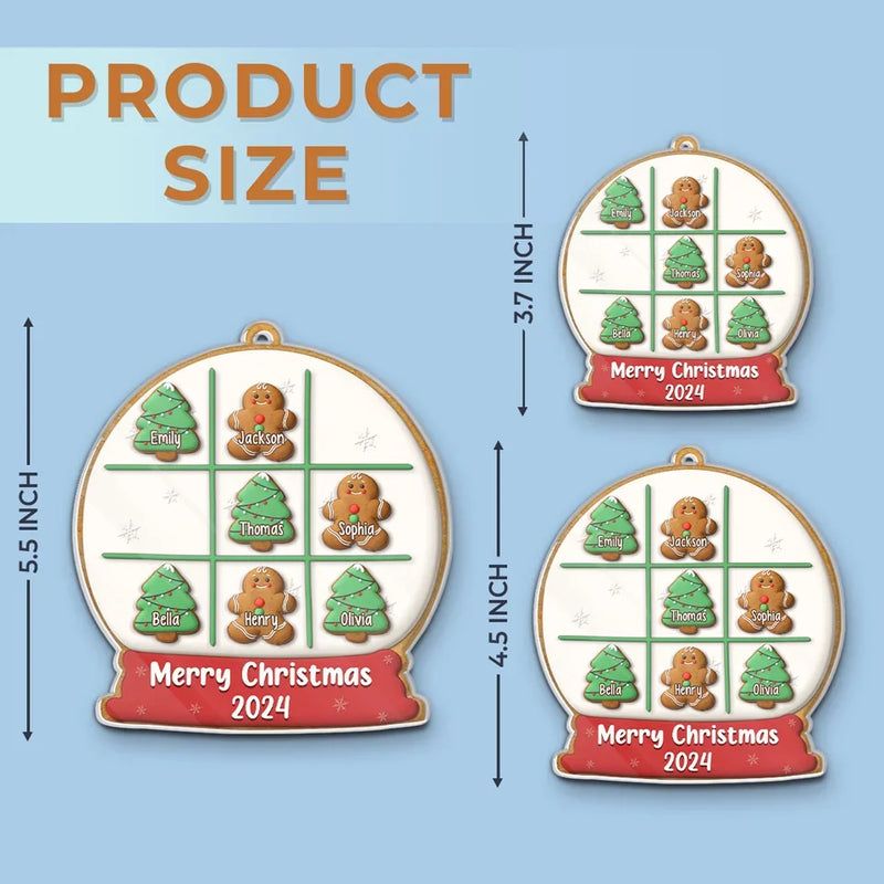 Our Family Is A Circle Of Strength And Love - Family Personalized Custom Ornament - Acrylic Custom Shaped - Christmas Gift For Family Members