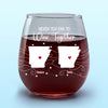 Never Too Far To Wine With Friends - Bestie Personalized Custom Wine Glass - New Arrival, Gift For Best Friends, BFF, Sisters AMZ