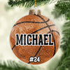 Stay Calm And Pass The Ball - Personalized Custom Ornament - Acrylic Custom Shaped - Christmas Gifts For Players, Team, Boys