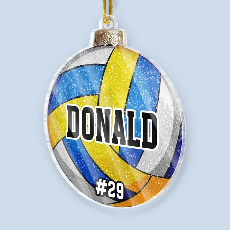 Stay Calm And Pass The Ball - Personalized Custom Ornament - Acrylic Custom Shaped - Christmas Gifts For Players, Team, Boys