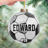 Stay Calm And Pass The Ball - Personalized Custom Ornament - Acrylic Custom Shaped - Christmas Gifts For Players, Team, Boys