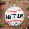 Stay Calm And Pass The Ball - Personalized Custom Ornament - Acrylic Custom Shaped - Christmas Gifts For Players, Team, Boys