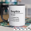 Every Name Has A Meaning, Discover Yours - Bestie Personalized Custom Accent Mug - Christmas Gift For Best Friends, BFF, Sisters