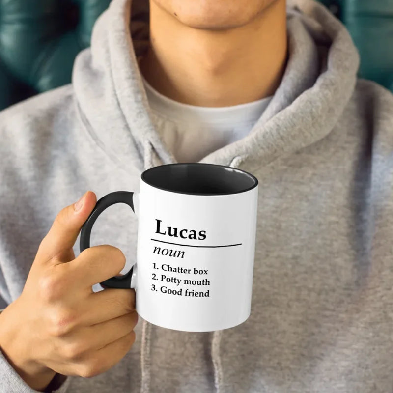 Every Name Has A Meaning, Discover Yours - Bestie Personalized Custom Accent Mug - Christmas Gift For Best Friends, BFF, Sisters