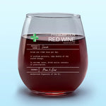 Custom Name Funny Prescription Red Wine Gifts - Personalized Wine Glass