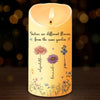 The Earth Laughs In Flowers - Bestie Personalized Custom LED Candle - Christmas Gift For Best Friends, BFF, Sisters