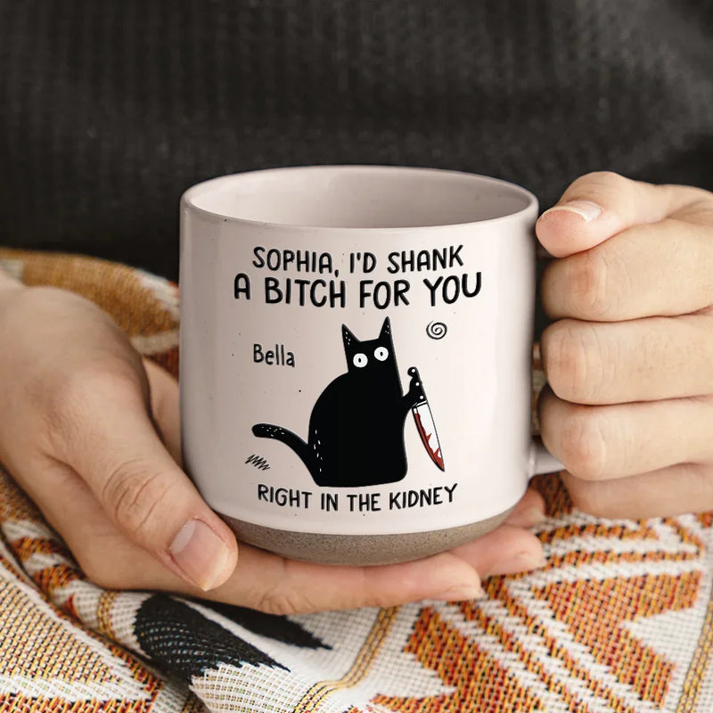 Pour A Cup, Exchange Giggles - Friend Personalized Custom Printed Pottery Mug - Christmas Gift For Best Friends, Sisters, Family Members, Coworkers