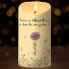 The Earth Laughs In Flowers - Bestie Personalized Custom LED Candle - Christmas Gift For Best Friends, BFF, Sisters