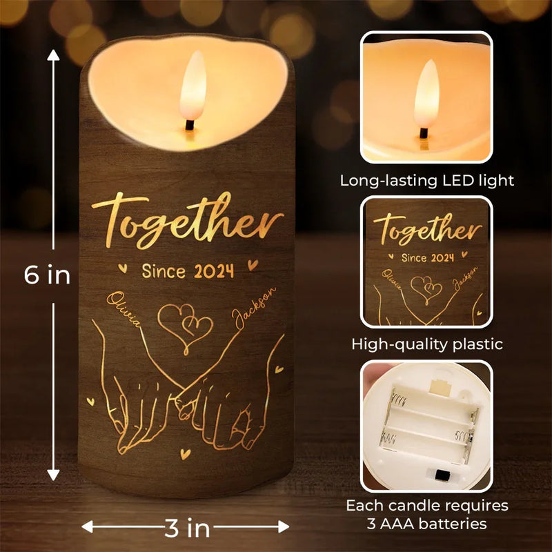 With You, I Have Everything I Need - Couple Personalized Custom LED Candle - Christmas Gift For Husband Wife, Anniversary