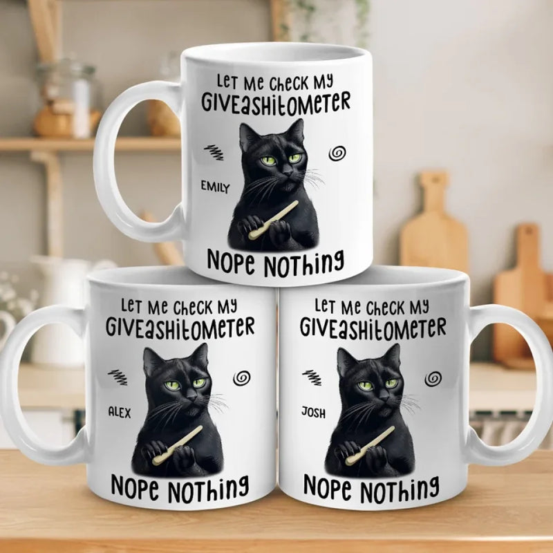 Let Me Check Му Giveashilometer - Friend Personalized Custom Mug - Christmas Gift, Birthday Gift For Best Friends, Family Members, Coworkers, Yourself
