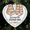 With You, Growing Old Feels Like A Blessing - Couple Personalized Custom 3D Inflated Effect Printed Ornament - Acrylic Custom Shaped - Christmas Gift For Husband Wife, Anniversary