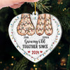 With You, Growing Old Feels Like A Blessing - Couple Personalized Custom 3D Inflated Effect Printed Ornament - Acrylic Custom Shaped - Christmas Gift For Husband Wife, Anniversary