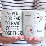 Custom Name Long Distance Coffee Gifts - Personalized Mugs