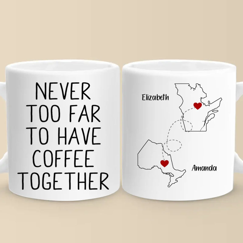 Custom Name Long Distance Coffee Gifts - Personalized Mugs