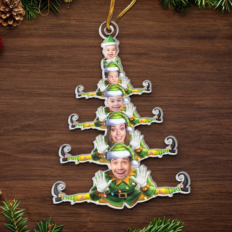 Custom Photo Home For The Holidays - Family Personalized Custom Ornament - Acrylic Custom Shaped - Christmas Gift For Family Members