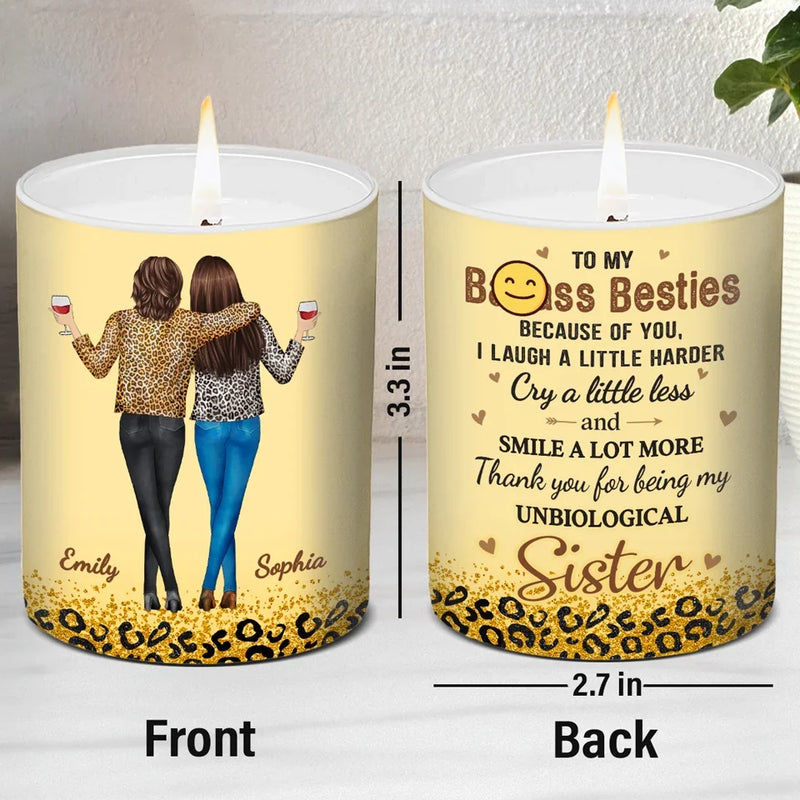 You’re My Happy Place - Bestie Personalized Custom Smokeless Scented Candle - Christmas Gift For Best Friends, BFF, Sisters