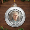 Custom Photo In Our Hearts, Their Love Blossoms Still - Memorial Personalized Custom Ornament - Acrylic Custom Shaped - Sympathy Gift, Christmas Gift For Family Members