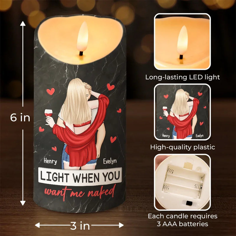 My Love For You Shines Brighter Than A Million Christmas Lights - Couple Personalized Custom LED Candle - Christmas Gift For Husband Wife, Anniversary