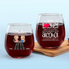 In Squad We Trust - Bestie Personalized Custom Wine Glass - Gift For Best Friends, BFF, Sisters