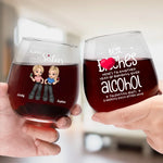Custom Name Sister Bestie Gifts - Personalized Wine Glass