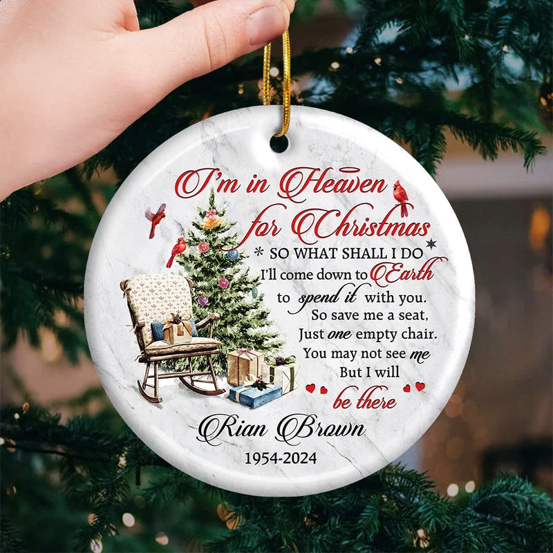 You Are Deeply Missed - Memorial Personalized Custom Ornament - Ceramic Round Shaped - Sympathy Gift, Christmas Gift For Family Members