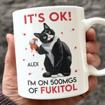 Custom Name Funny Cat Fukitol Gifts for Cat Lovers - Personalized Mugs