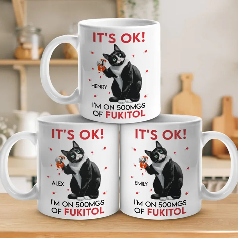Custom Name Funny Cat Fukitol Gifts for Cat Lovers - Personalized Mugs