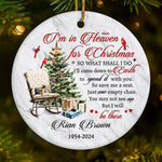 Custom Memorial Christmas Gifts - Personalized Ceramic Ornament