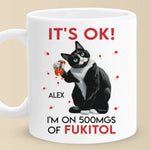 Custom Name Funny Cat Fukitol Gifts for Cat Lovers - Personalized Mugs