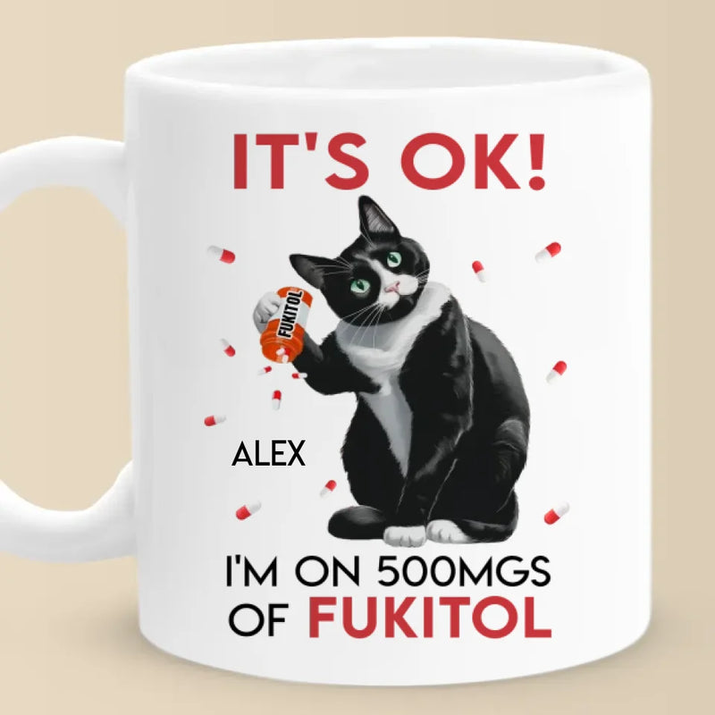 Custom Name Funny Cat Fukitol Gifts for Cat Lovers - Personalized Mugs