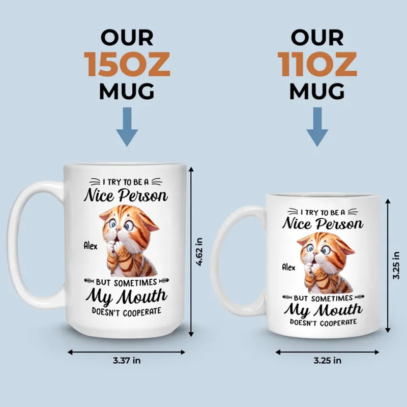 Life Tip, When In Doubt, Blame The Cat - Friend Personalized Custom Mug - Christmas Gift, Birthday Gift For Best Friends, Family Members, Coworkers, Yourself