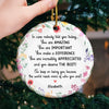 Never Forget The Difference You Make - Bestie Personalized Custom Ornament - Ceramic Round Shaped - Christmas Gift, Birthday Gift For Best Friends, Family Members, Coworkers, Yourself