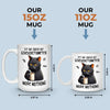 My Spirit Animal Is A Grumpy Cat - Friend Personalized Custom Mug - Christmas Gift, Birthday Gift For Best Friends, Family Members, Coworkers, Yourself