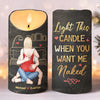 My Love For You Glows Brighter Than The Stars On A Clear Night - Couple Personalized Custom LED Candle - Christmas Gift For Husband Wife, Anniversary