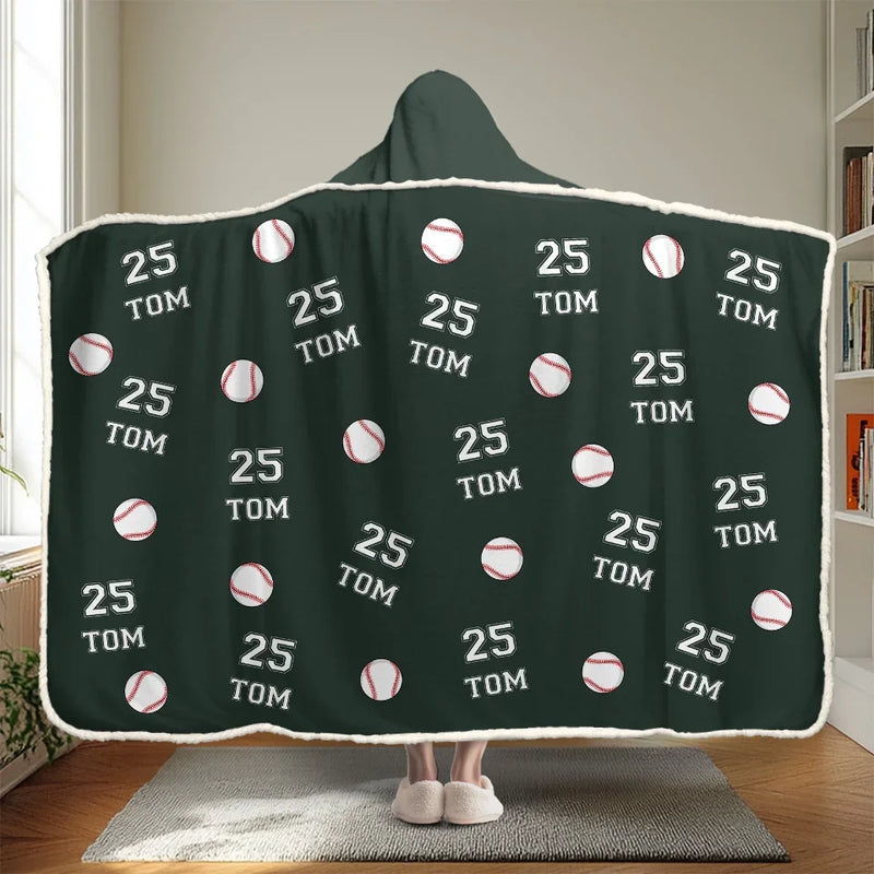 Just Play - Personalized Custom Snuggle Blanket, Hoodie Blanket - Christmas Gift For Sport Lovers, Sport Players