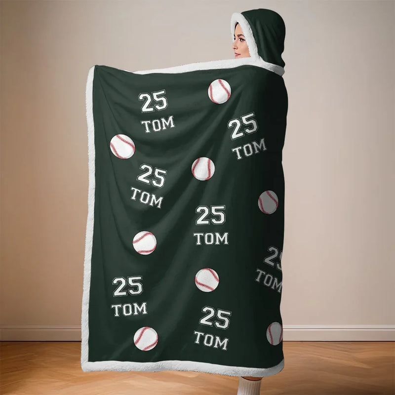 Just Play - Personalized Custom Snuggle Blanket, Hoodie Blanket - Christmas Gift For Sport Lovers, Sport Players