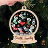 Enjoy The Holiday With My Family - Family Personalized Custom Ornament - Acrylic Custom Shaped - Christmas Gift For Family Members
