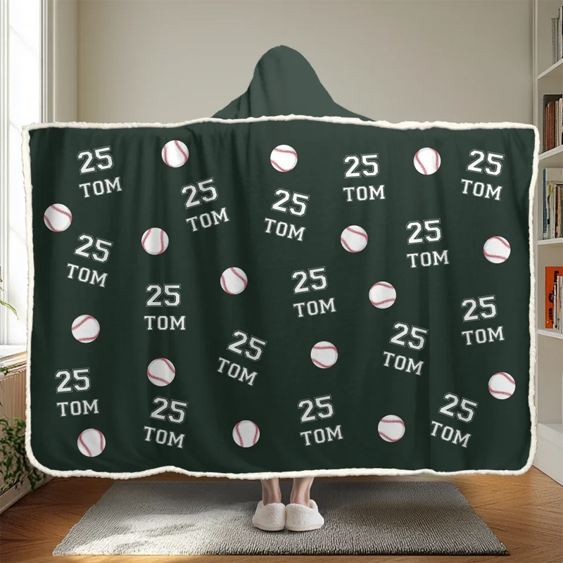 Just Play - Personalized Custom Snuggle Blanket, Hoodie Blanket - Christmas Gift For Sport Lovers, Sport Players