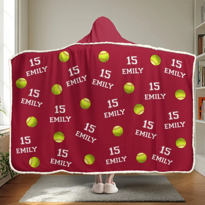Play Hard, Play Smart - Personalized Custom Snuggle Blanket, Hoodie Blanket - Christmas Gift For Sport Lovers, Sport Players